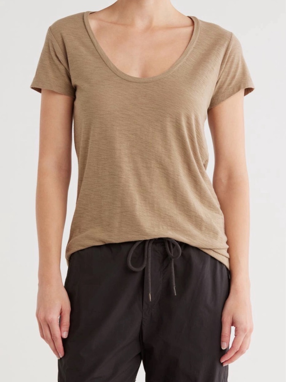 James Perse Tee Shirt Top Cashew color size 1 (small)